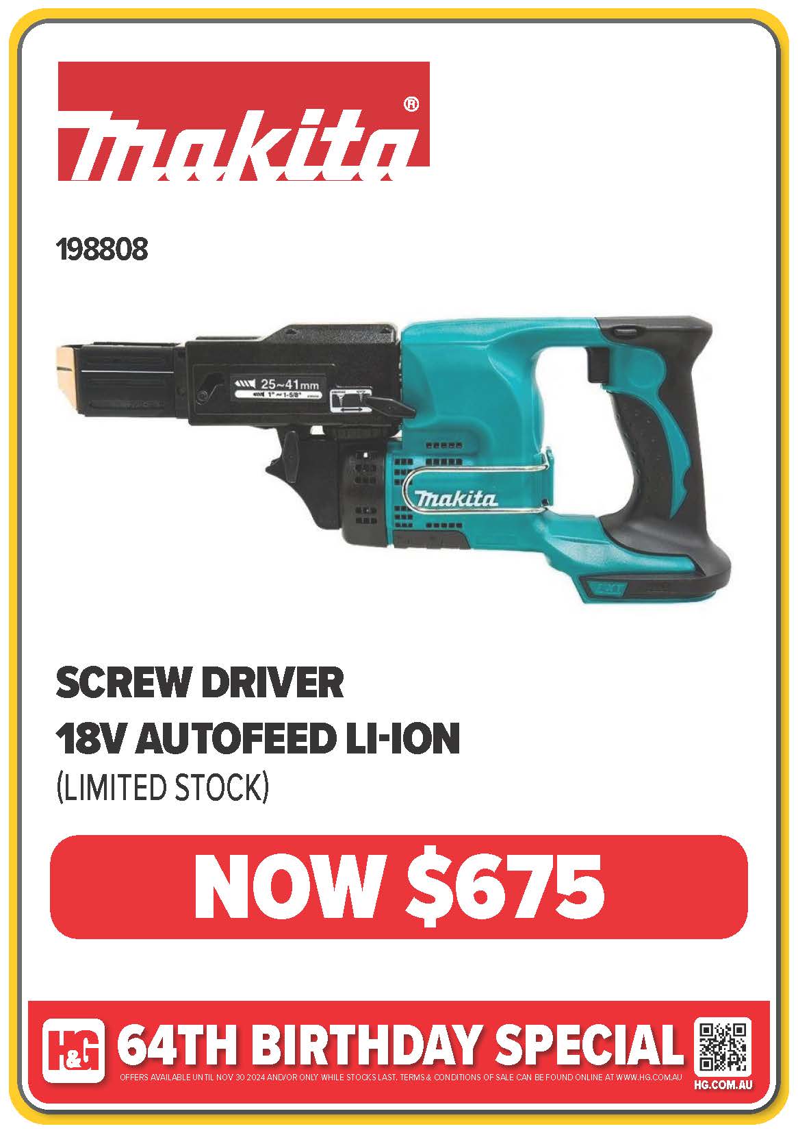 Makita Srew driver autofeed gun