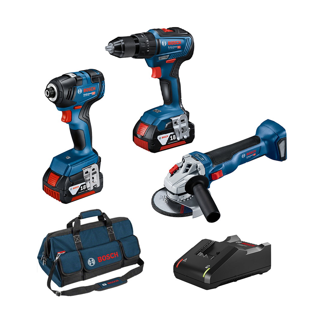 Bosch 18V 3pc 5.0Ah Brushless Combo Kit 0615990M18