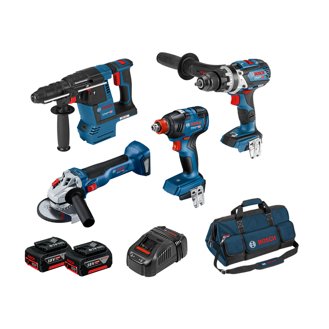 Bosch 18V 4pc 5.0Ah Brushless Combo Kit 0615990M19